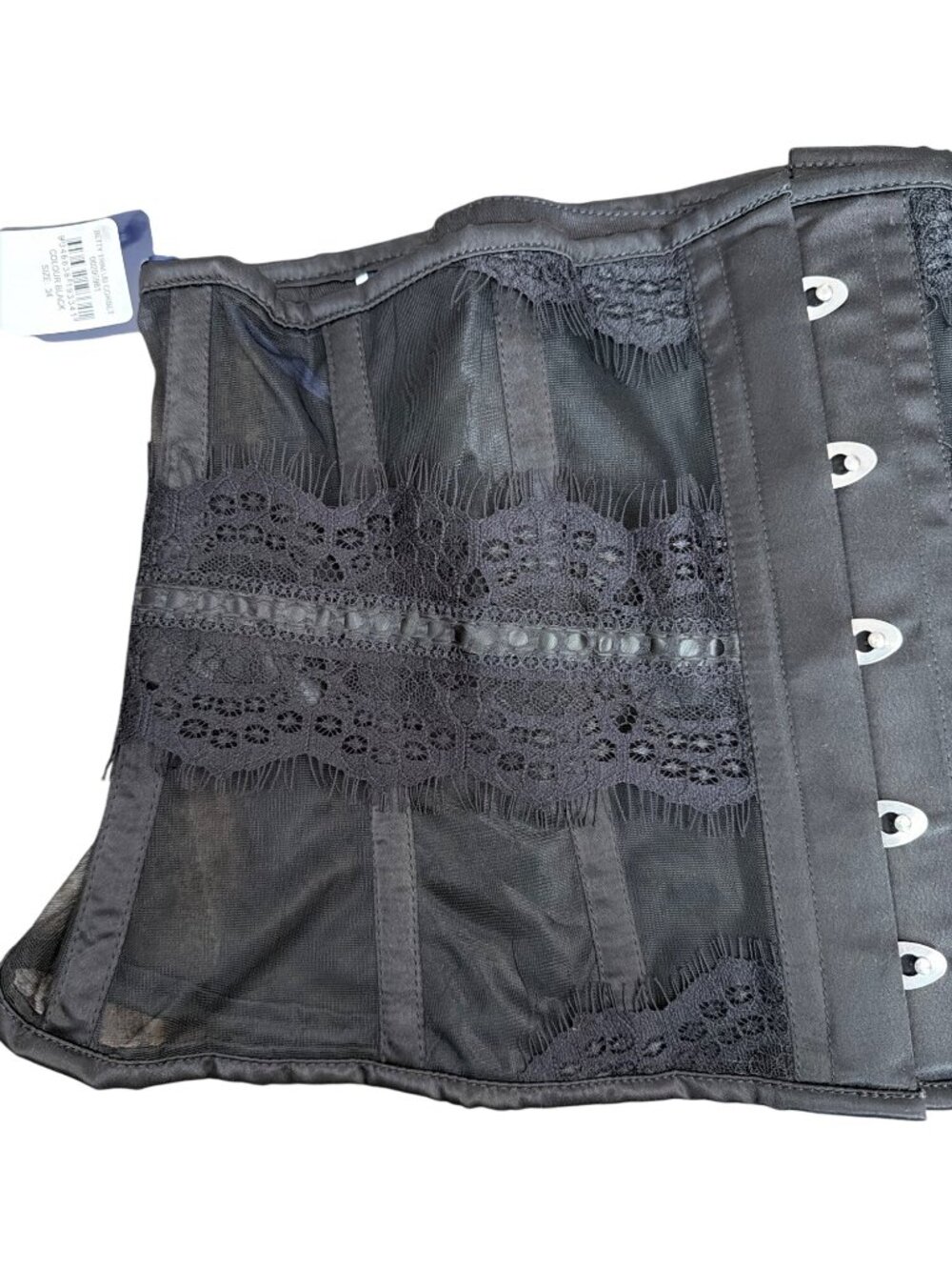 Fox & Royal City Chic Black Betty Trim Underbust Corset Sz 34 (39/40" Waist) NEW - Picture 15 of 15